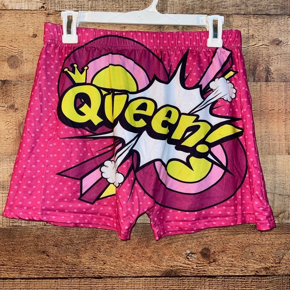 Pink polka dot shorts